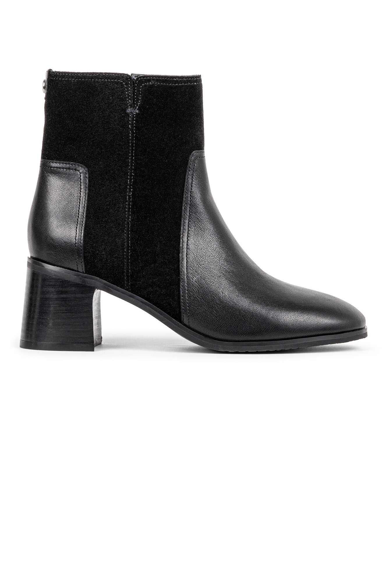 NYDJ Gem Booties In Suede And Leather - Black