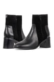 NYDJ Gem Booties In Suede And Leather - Black