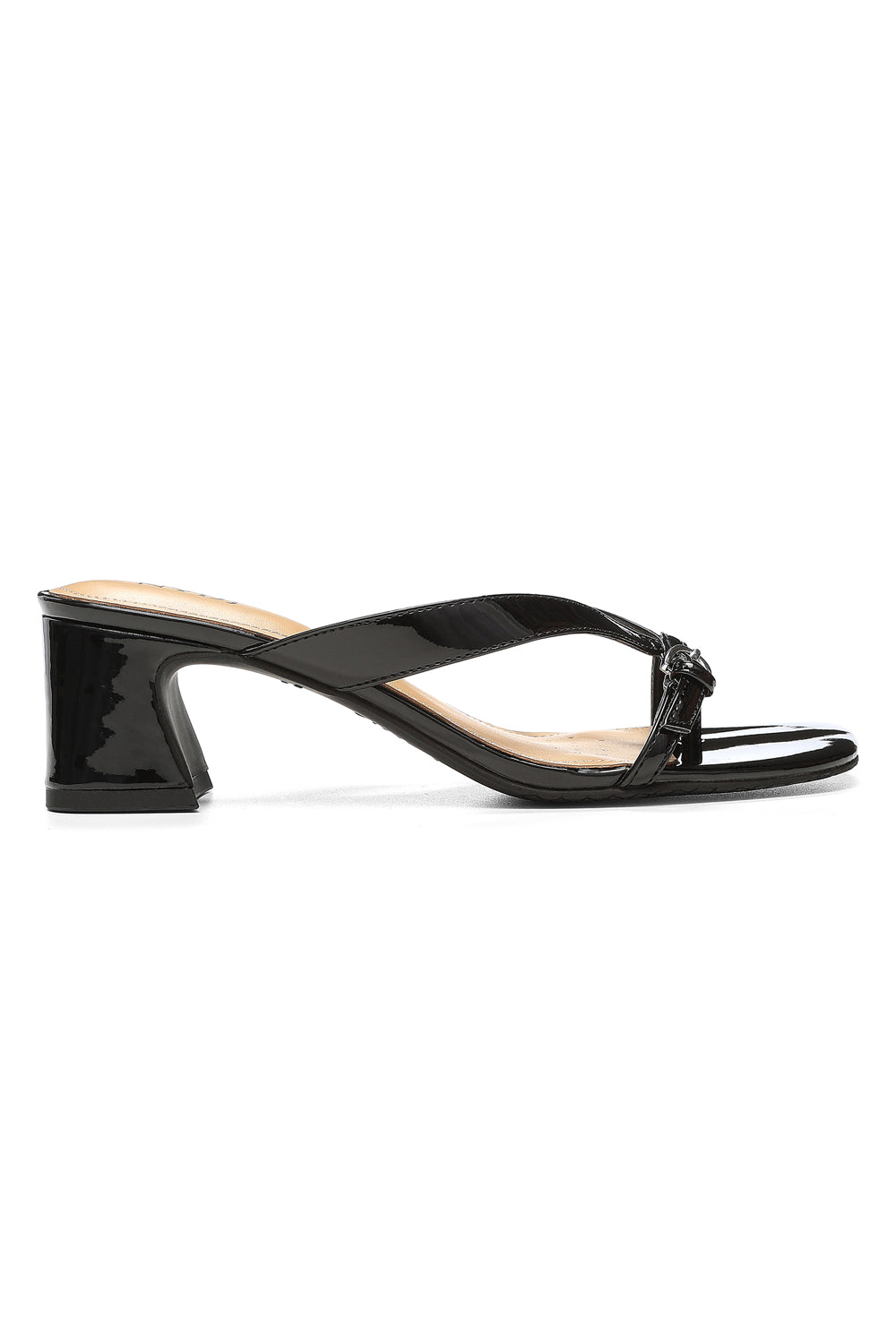 NYDJ Glam Block Heel Sandals In Wide Width In Patent - Black