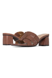 NYDJ Gloriana Mule Sandals In Leather - Cognac