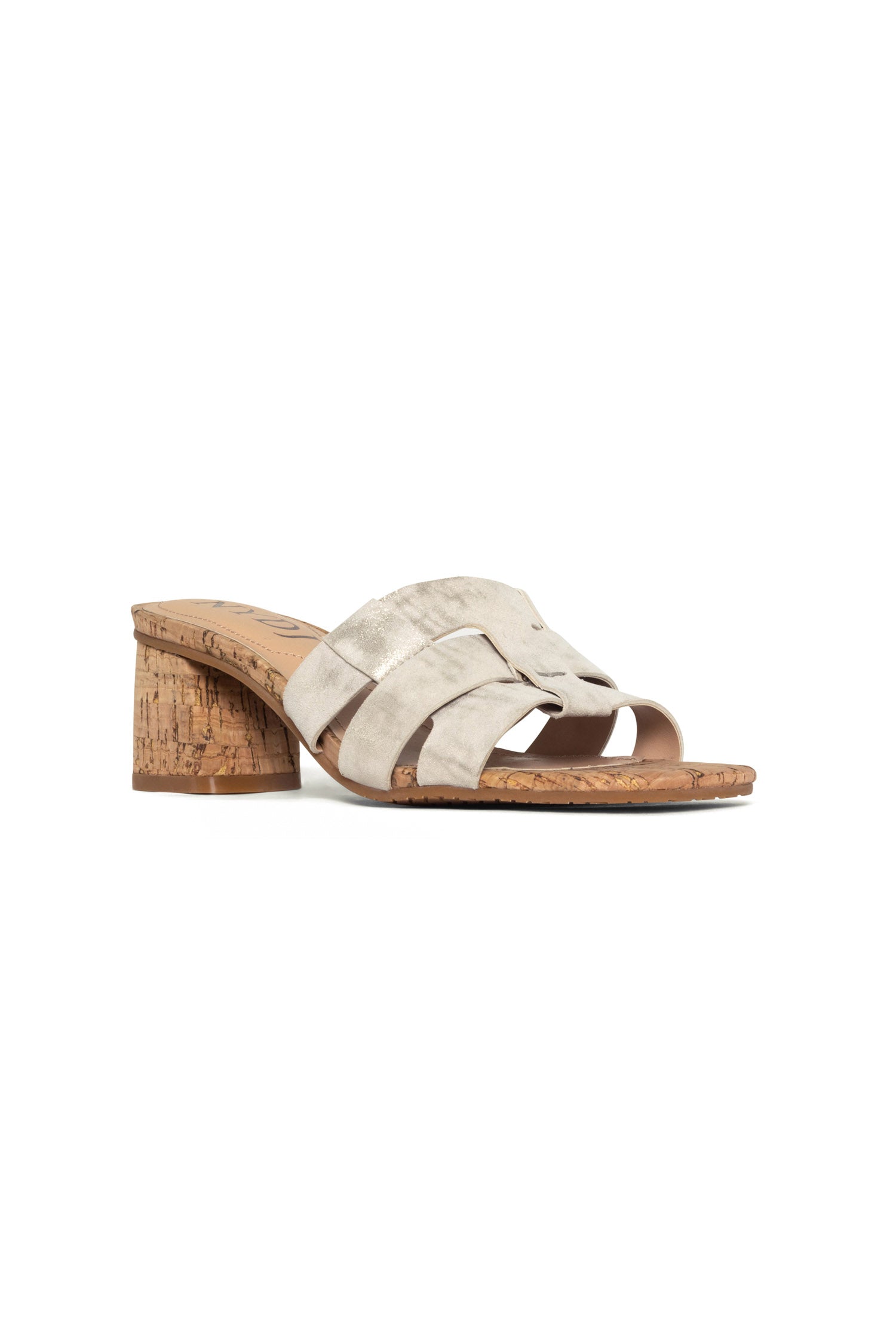 NYDJ Gloriana Mule Sandals In Metallic Suede - Pewter