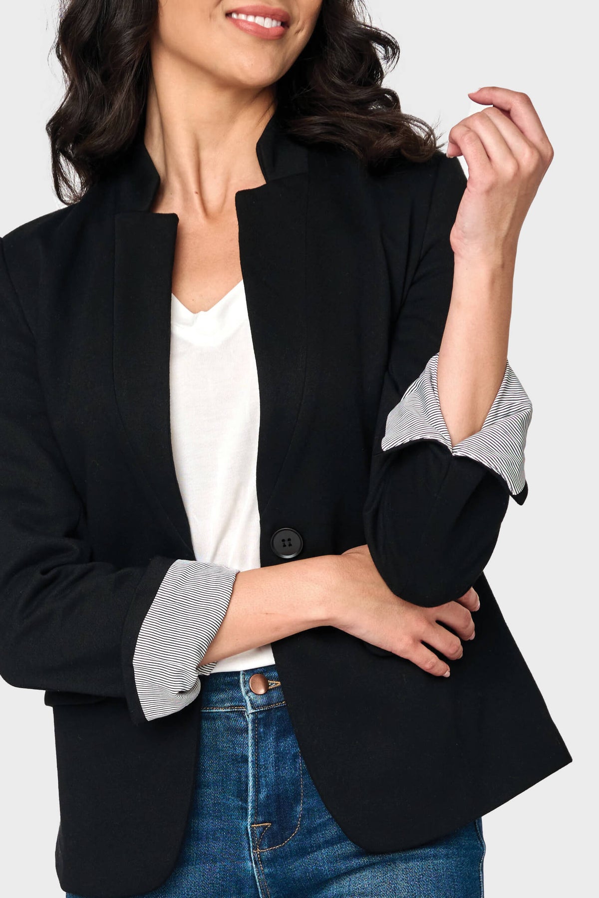 NYDJ Notch Collar Blazer in Black by Gibsonlook  - Notch Collar Blazer in Black by Gibsonlook