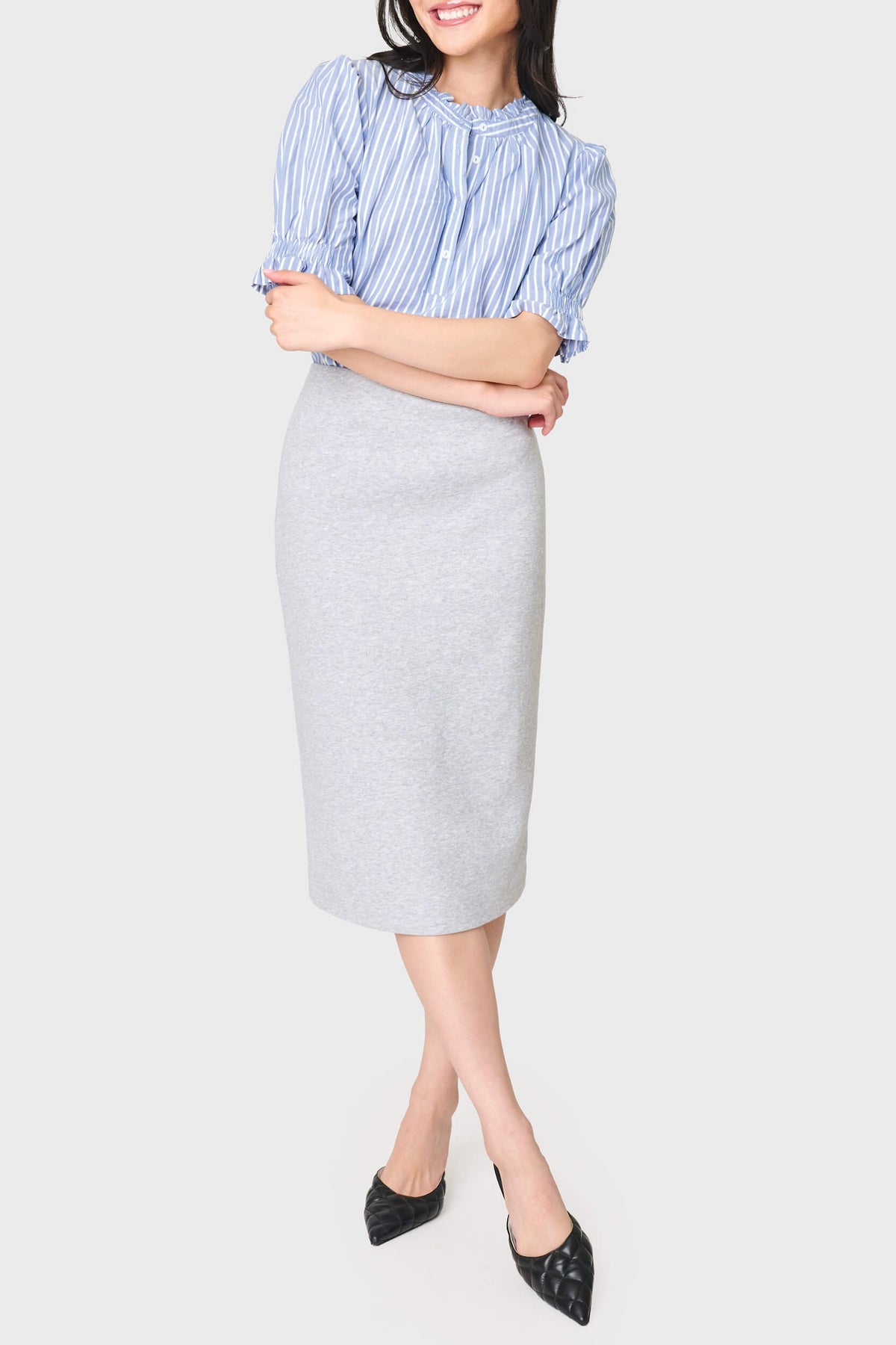 NYDJ Notch Midi Skirt by Gibsonlook  - Notch Midi Skirt by Gibsonlook