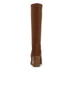 NYDJ Jessica Wedge Boots In Brushed Leather - Cognac