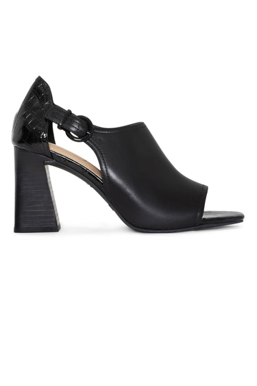 NYDJ Larlie Block Heel Sandals In Nappa Leather - Black