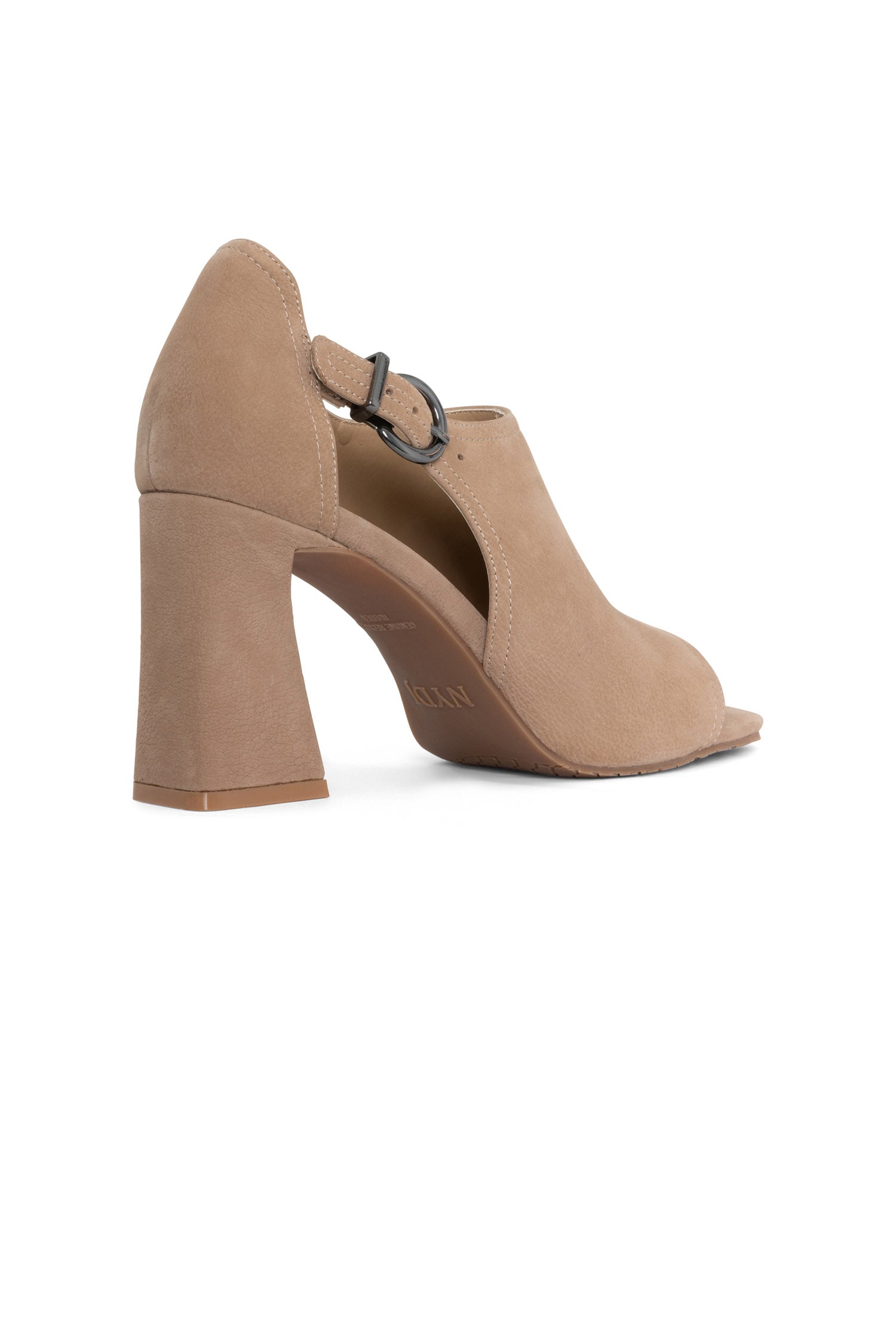 NYDJ Larlie Block Heel Sandals In Suede - Taupe