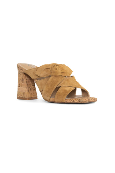 NYDJ Loreri Mule Sandals In Suede - Cognac