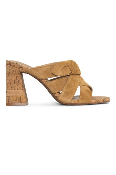 NYDJ Loreri Mule Sandals In Suede - Cognac