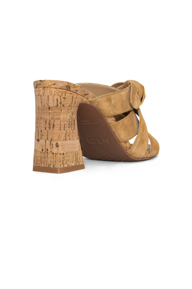 NYDJ Loreri Mule Sandals In Suede - Cognac