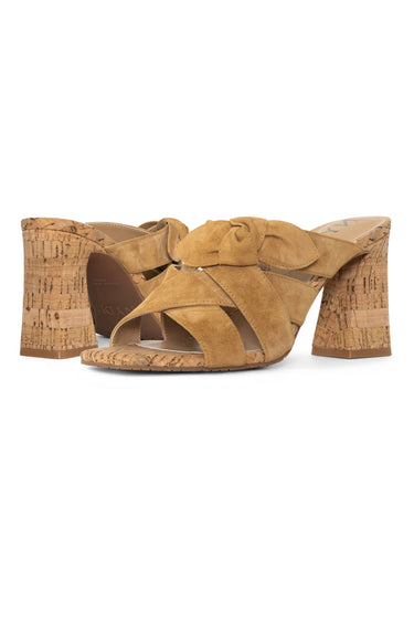 NYDJ Loreri Mule Sandals In Suede - Cognac