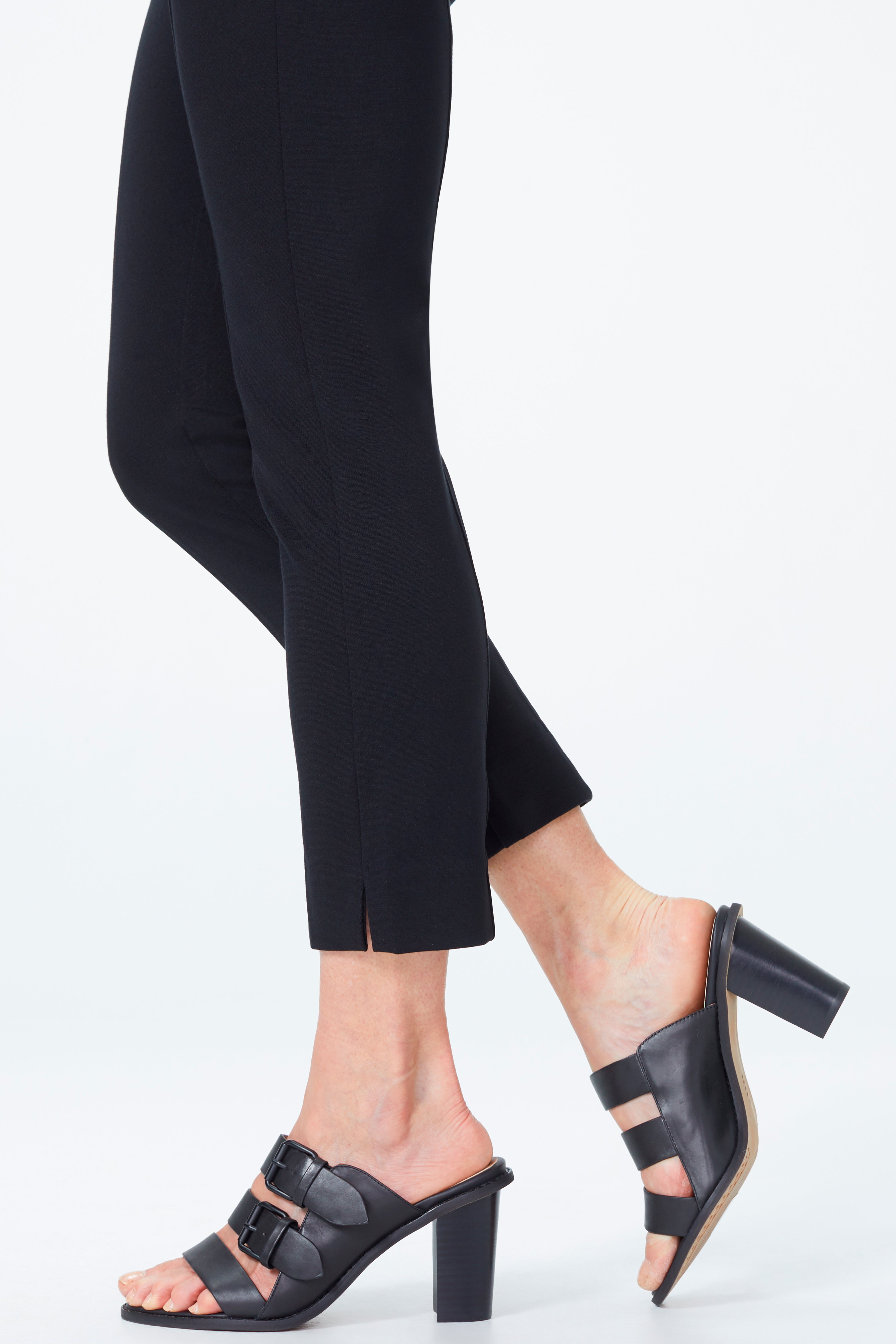 NYDJ Women's Ankle Pants in Ponte Knit, Black, 0 at Amazon