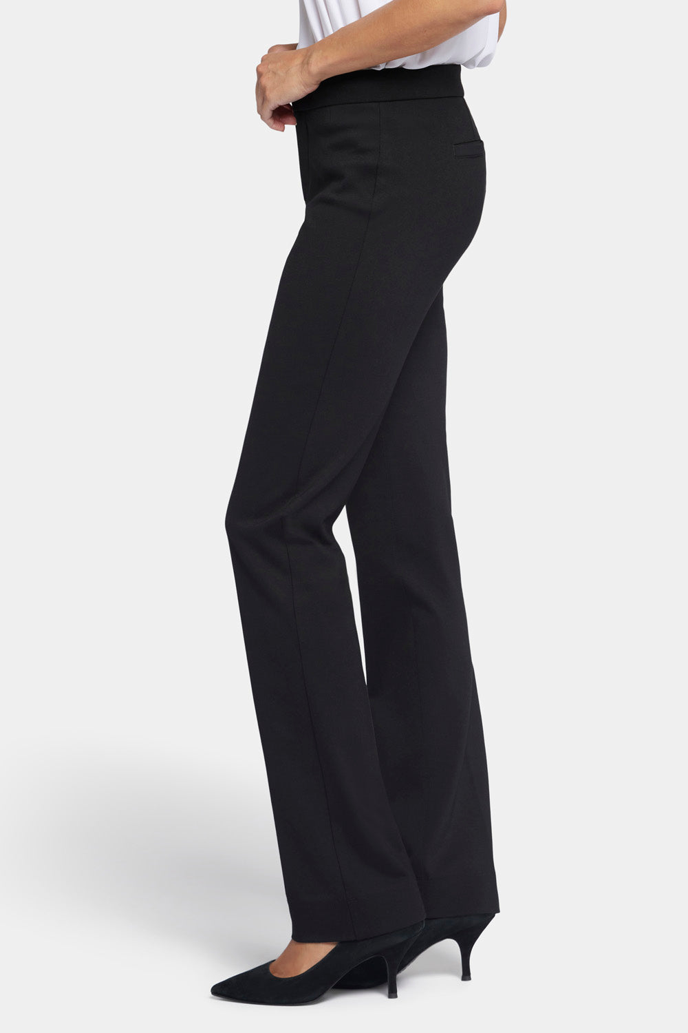 NYDJ Slim Trouser Pants In Ponte Knit - Black