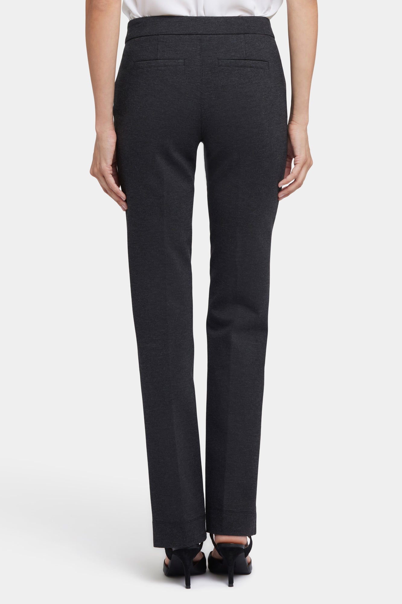 Nydj Slim Trouser Pants Charcoal Heathered Grey 14