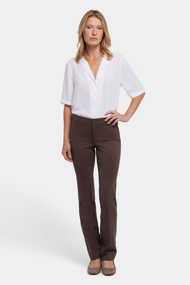 NYDJ Slim Trouser Pants In Ponte Knit - Coffee Bean