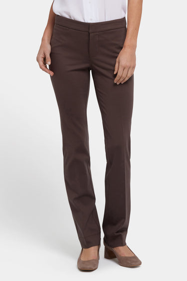 NYDJ Slim Trouser Pants In Ponte Knit - Coffee Bean