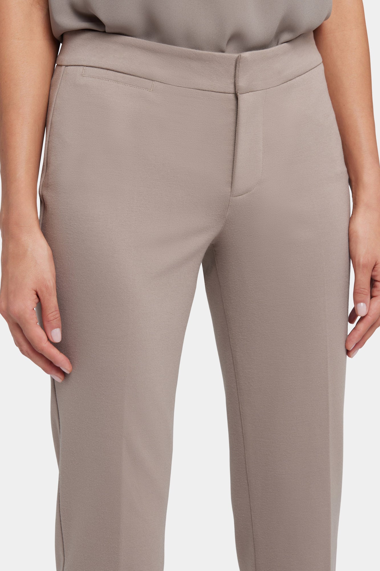 NYDJ Slim Trouser Pants In Ponte Knit - Saddlewood