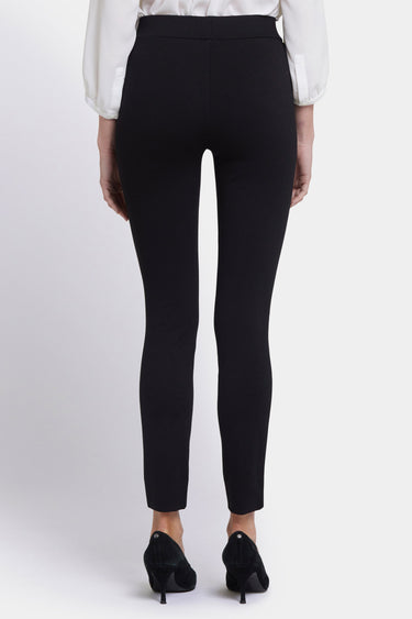 NYDJ Basic Legging Pants In Ponte Knit With Front Slits - Black