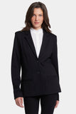 NYDJ Classic Blazer Jacket  In Ponte Knit - Black