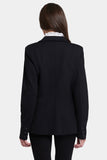 NYDJ Classic Blazer Jacket  In Ponte Knit - Black