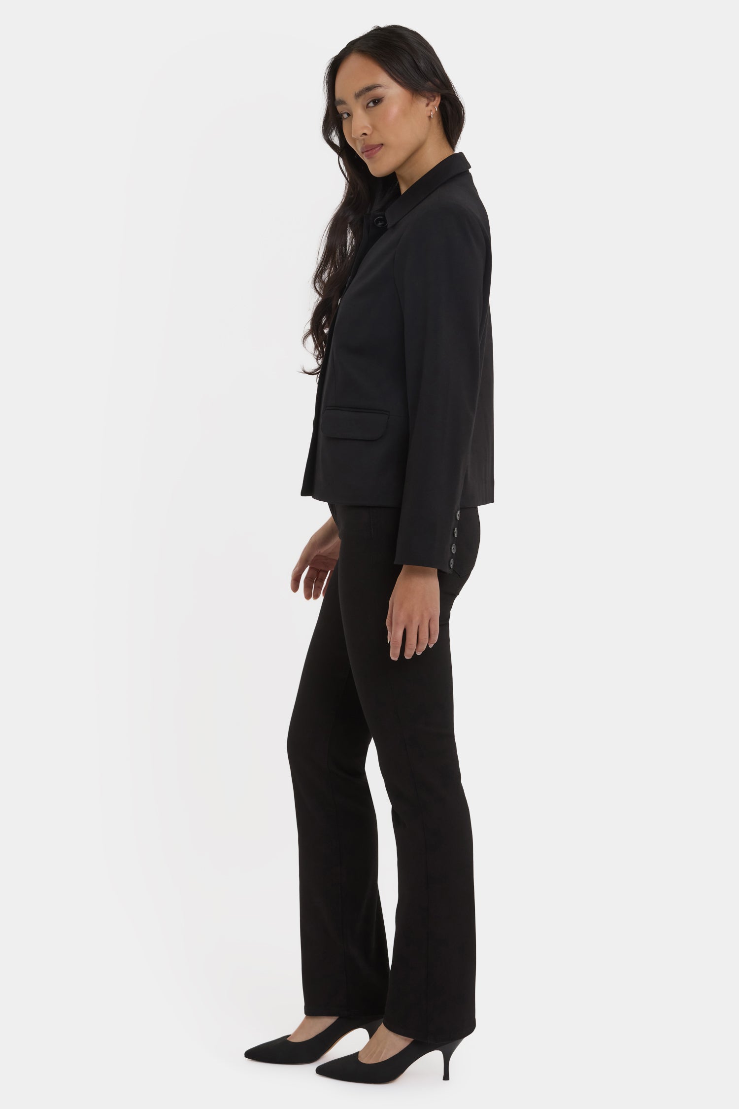 NYDJ Meredith Jacket In Ponte Knit - Black
