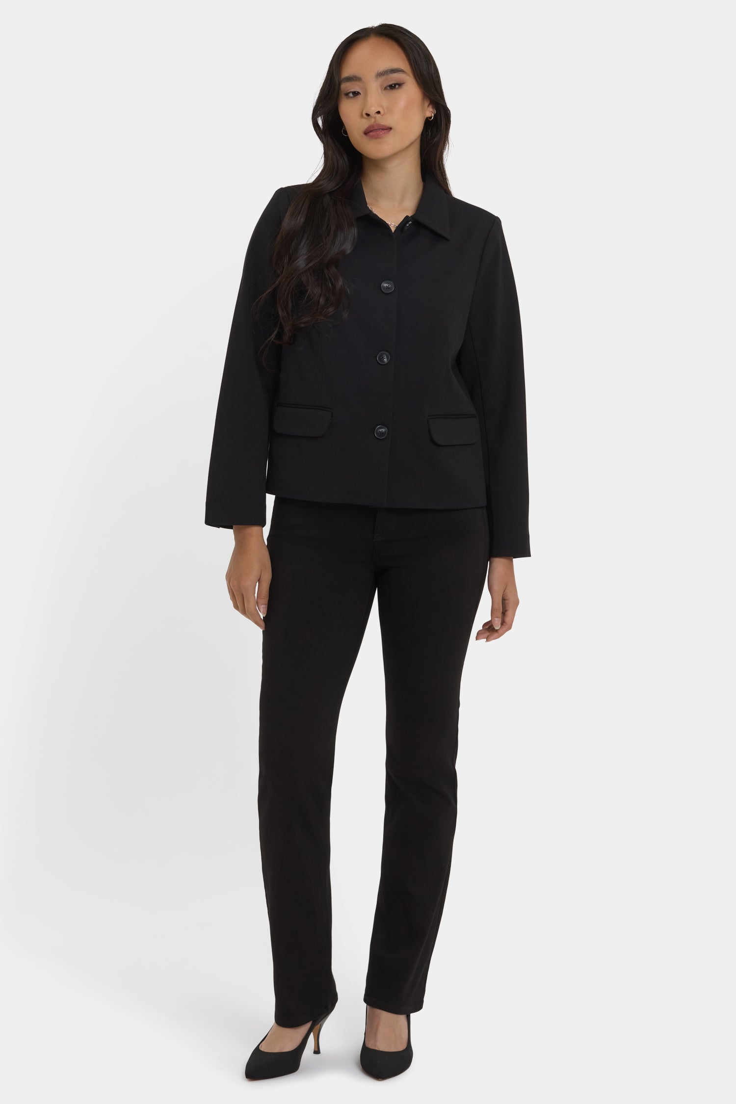 NYDJ Meredith Jacket In Ponte Knit - Black