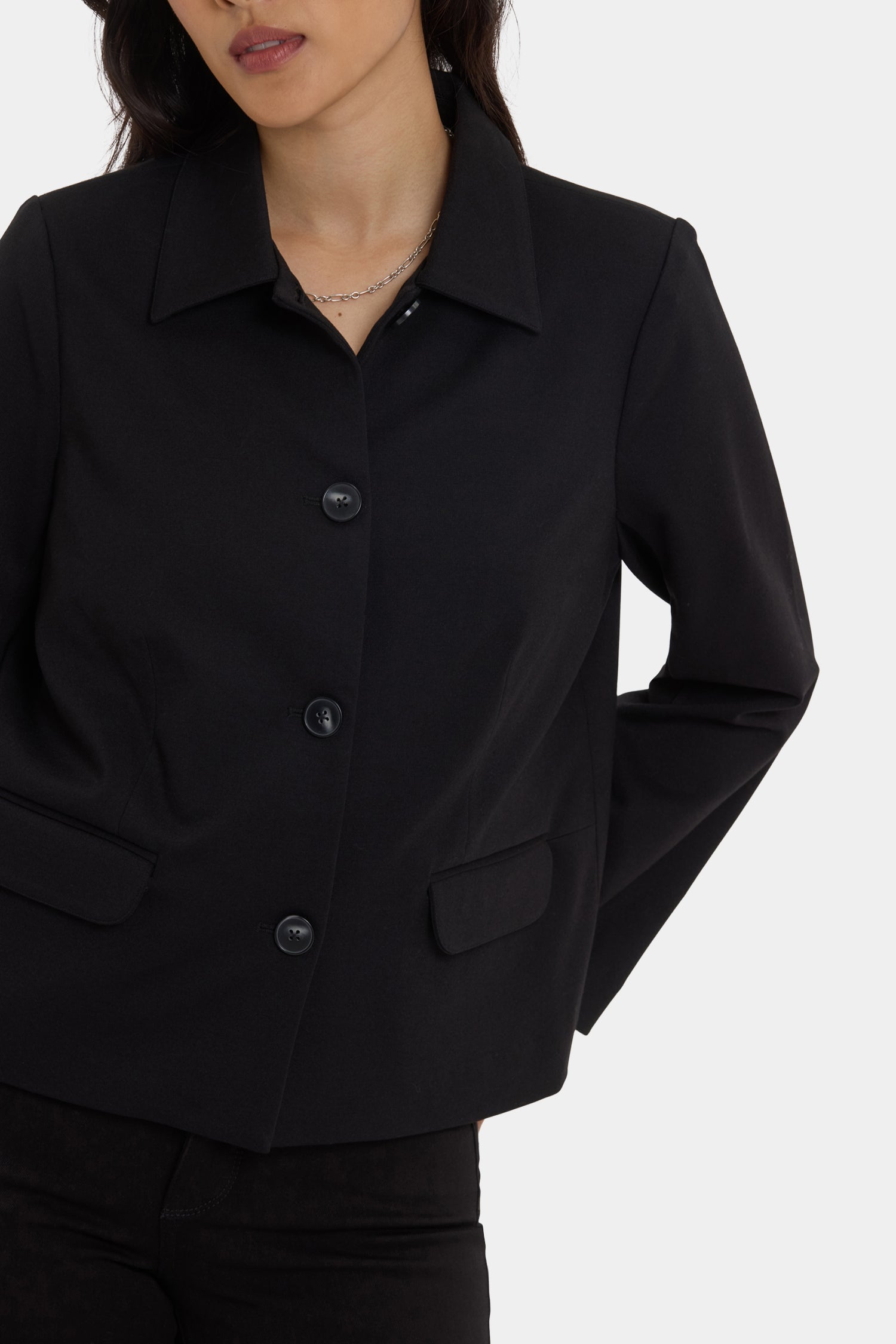 NYDJ Meredith Jacket In Ponte Knit - Black