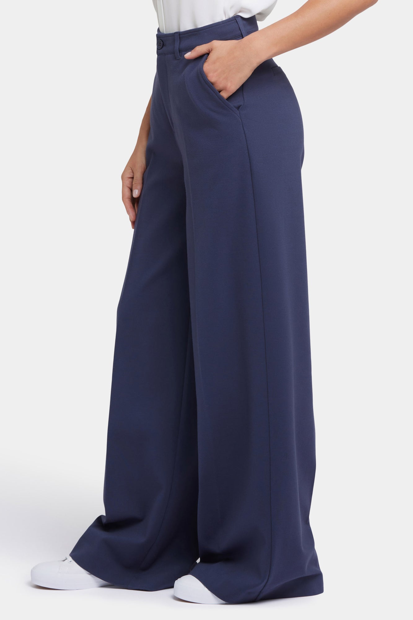 NYDJ Whitney Trouser Pants In Ponte Knit With Super High Rise - Oxford Navy