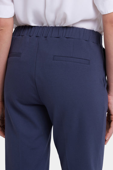 NYDJ Cassidy Ankle Pull-On Trouser Pants In Ponte Knit With Cuffs - Oxford Navy