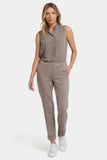 NYDJ Cassidy Ankle Pull-On Trouser Pants In Ponte Knit With Cuffs - Saddlewood