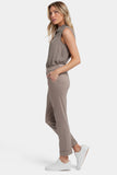 NYDJ Cassidy Ankle Pull-On Trouser Pants In Ponte Knit With Cuffs - Saddlewood