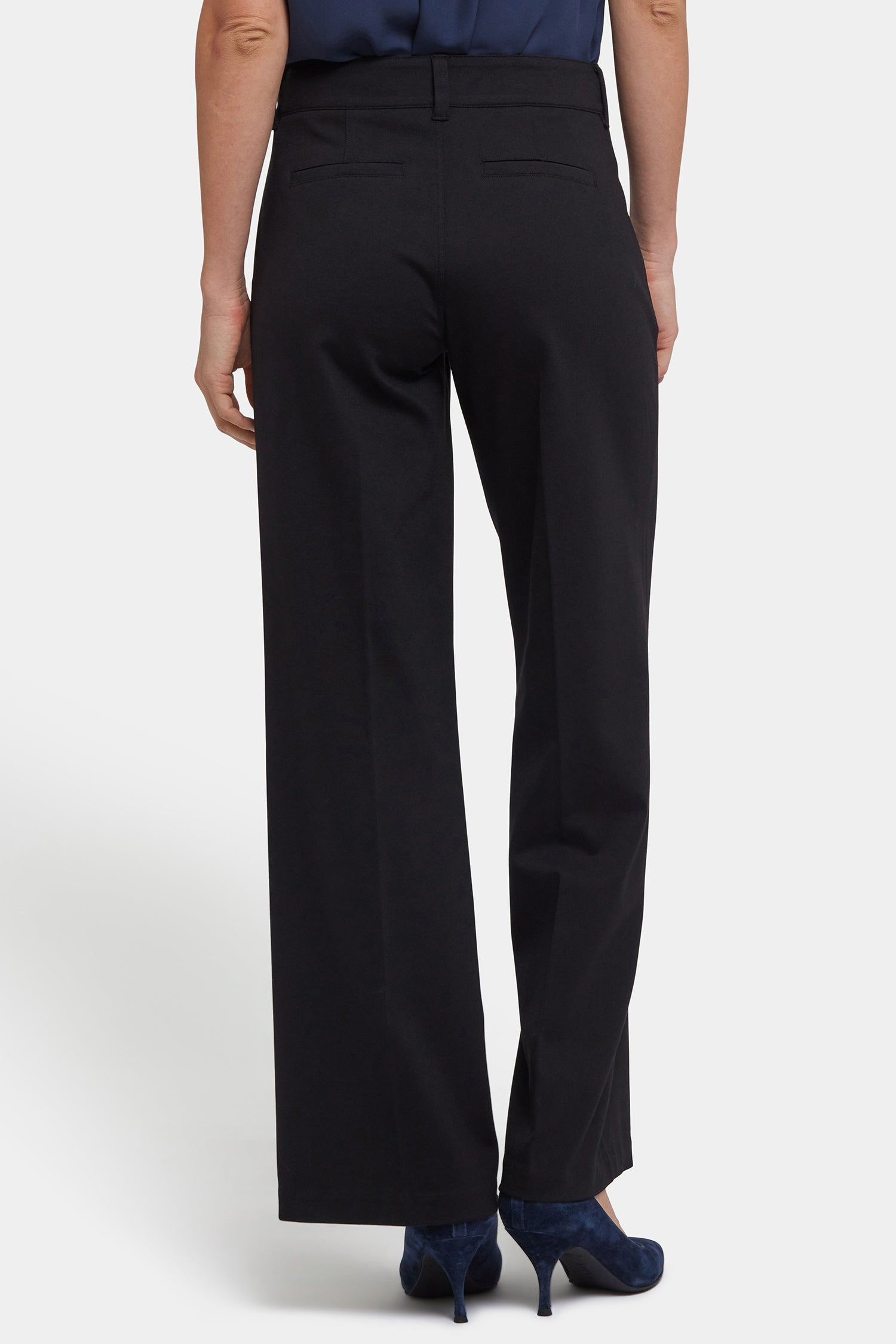 NYDJ Fiona Trouser Pants In Ponte Knit With High Rise - Black