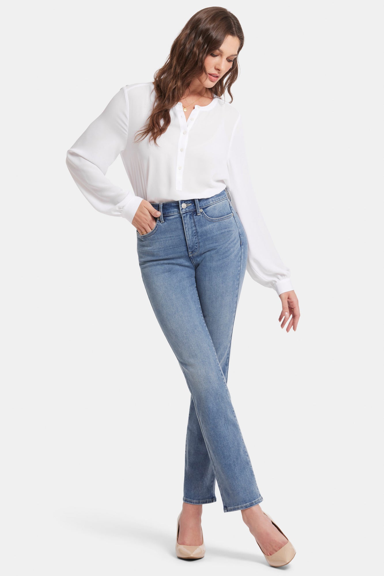 NYDJ Marilyn Straight Jeans With High Rise And 31