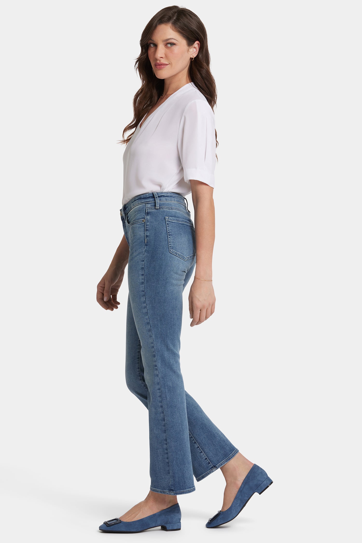 NYDJ Barbara Bootcut Jeans With Short Inseam  - Heyburn Wash