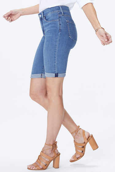 NYDJ Briella 11 Inch Denim Shorts With Roll Cuffs - Heyburn Wash