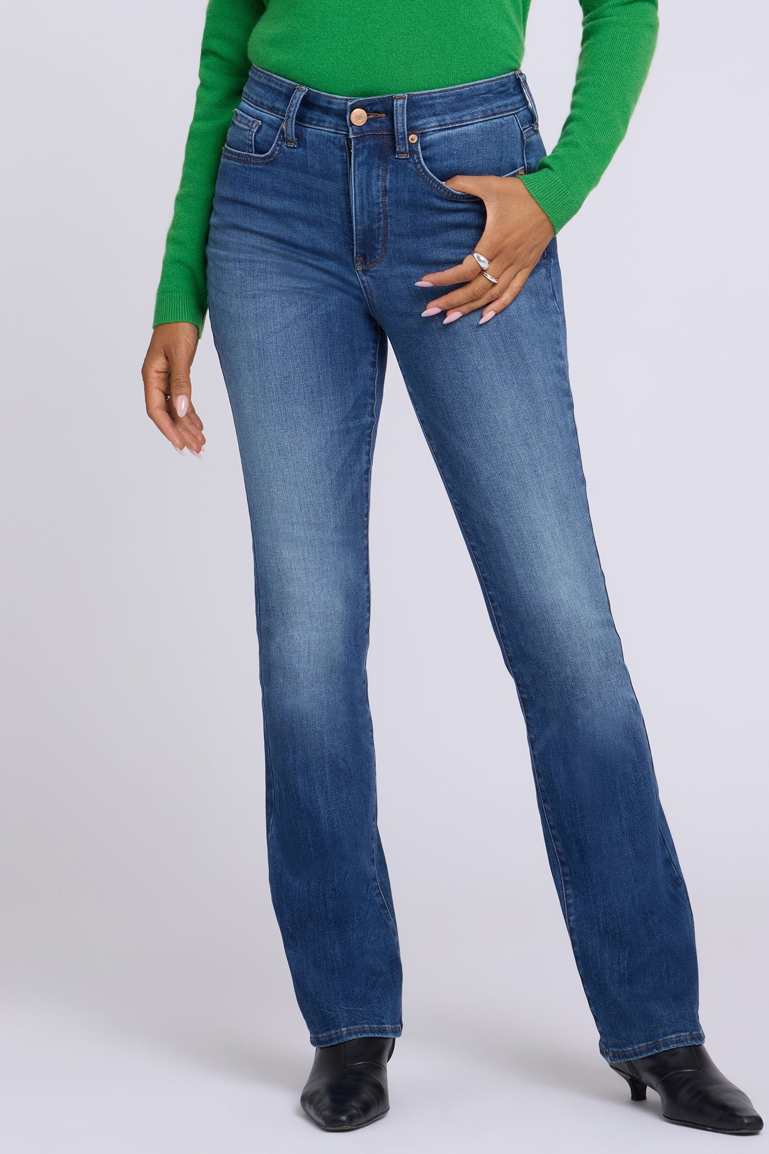NYDJ Billie Mini Bootcut Jeans In Sure Stretch® Denim With High Rise - Elm