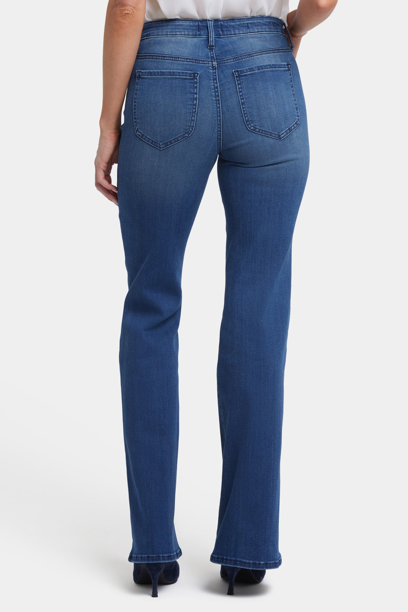 NYDJ Ava Flared Jeans In Sure Stretch® Denim With Front Patch Pockets - Tideway