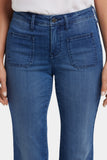 NYDJ Ava Flared Jeans In Sure Stretch® Denim With Front Patch Pockets - Tideway