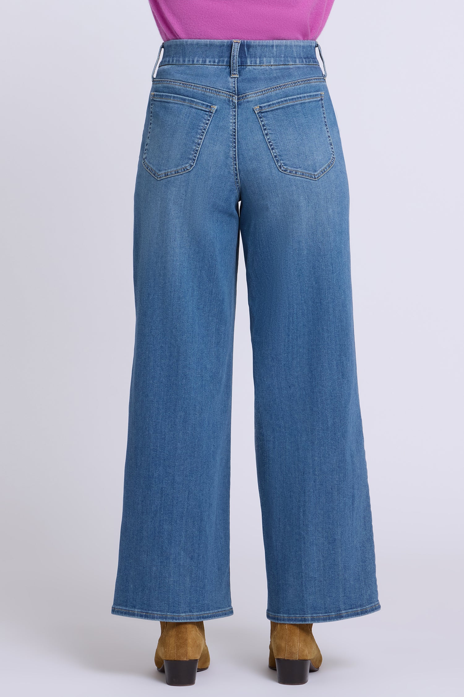 NYDJ Waist-Match™ Simone Wide Leg Jeans With High Rise And Utility Detail - Redwood