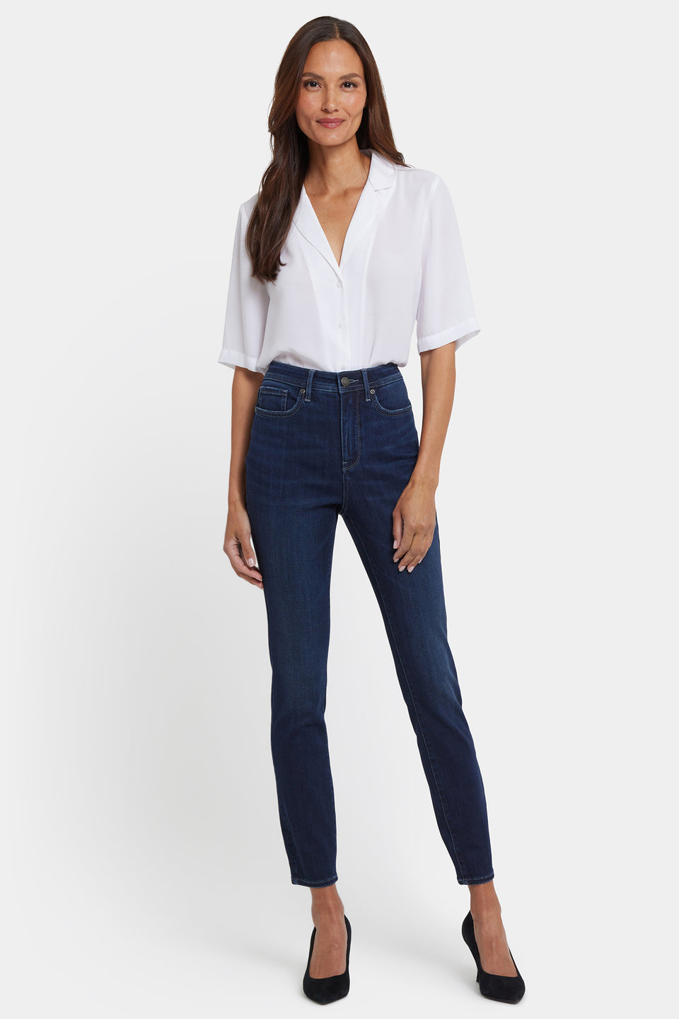Ami Skinny Jeans In Sure Stretch® Denim With High Rise And Double Belt ...