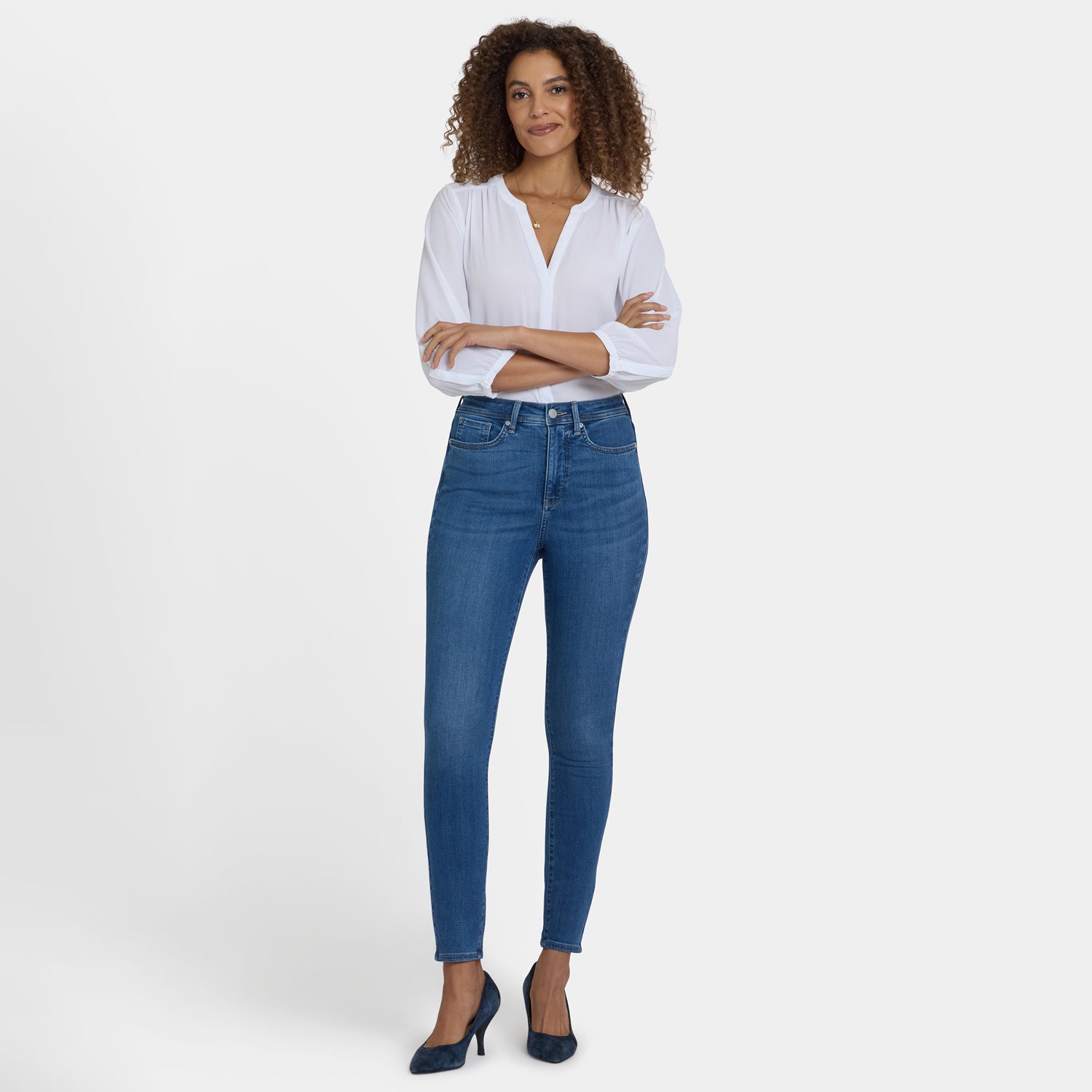 Ami Skinny Jeans In Sure Stretch® Denim With High Rise And Ami Skinny Jeans In Sure Stretch® Denim With High Rise And