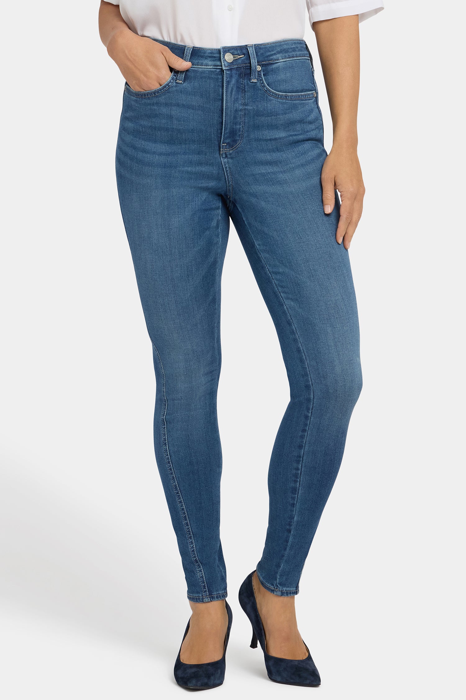 NYDJ Ami Skinny Jeans In Sure Stretch® Denim With High Rise And Contoured Seams - Lake Notre-Dame