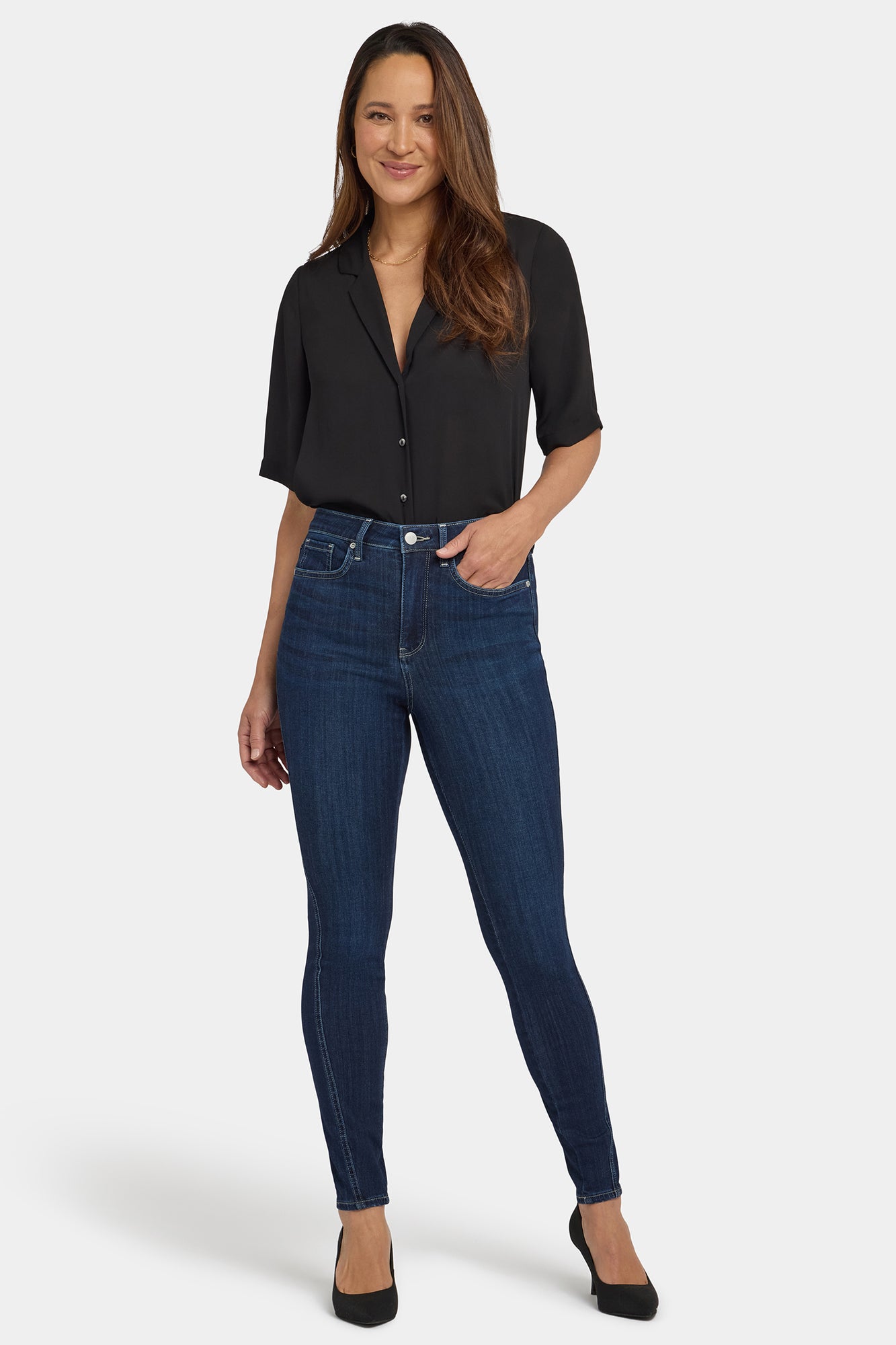 NYDJ Ami Skinny Jeans In Sure Stretch® Denim With High Rise And Contoured Seams - Midnight Breeze