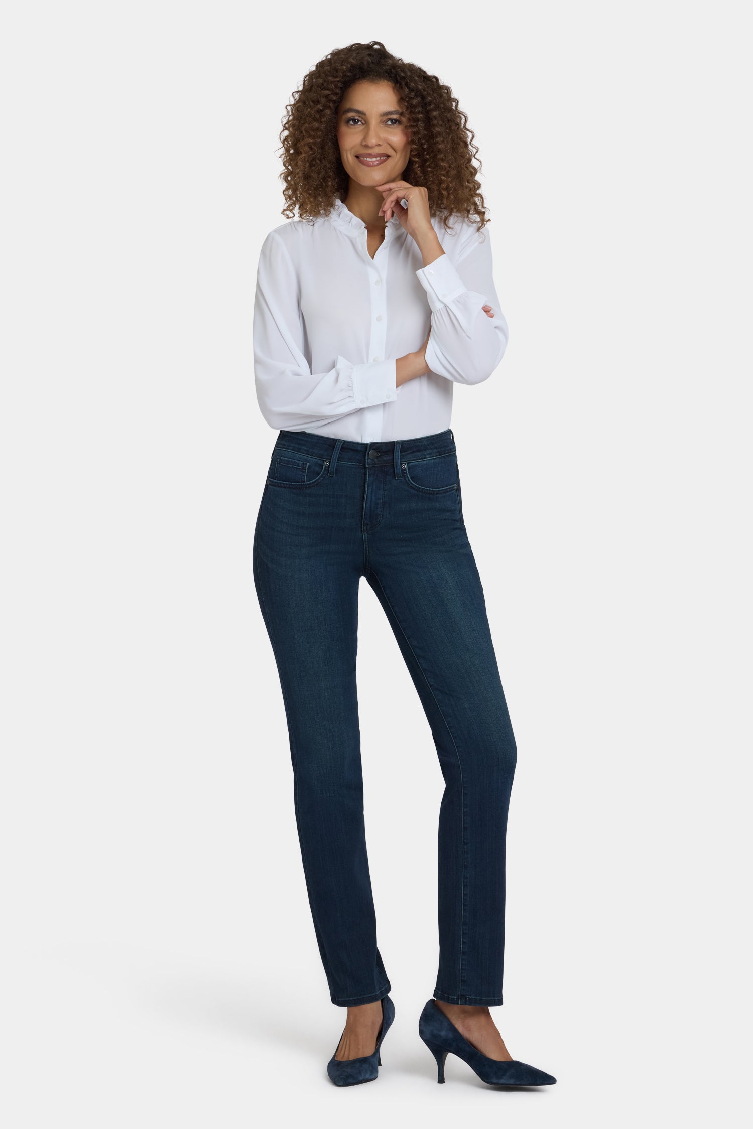 NYDJ Marilyn Straight Jeans In Sure Stretch® Denim - Obsidian Blue