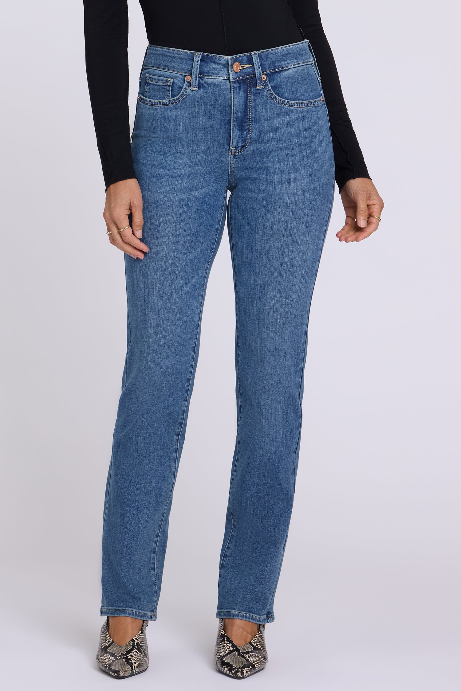 NYDJ Marilyn Straight Jeans In Sure Stretch® Denim - Redwood