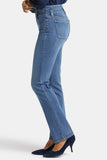 NYDJ Marilyn Straight Jeans in Long Inseam In Sure Stretch® Denim with High Rise - Clear Brook