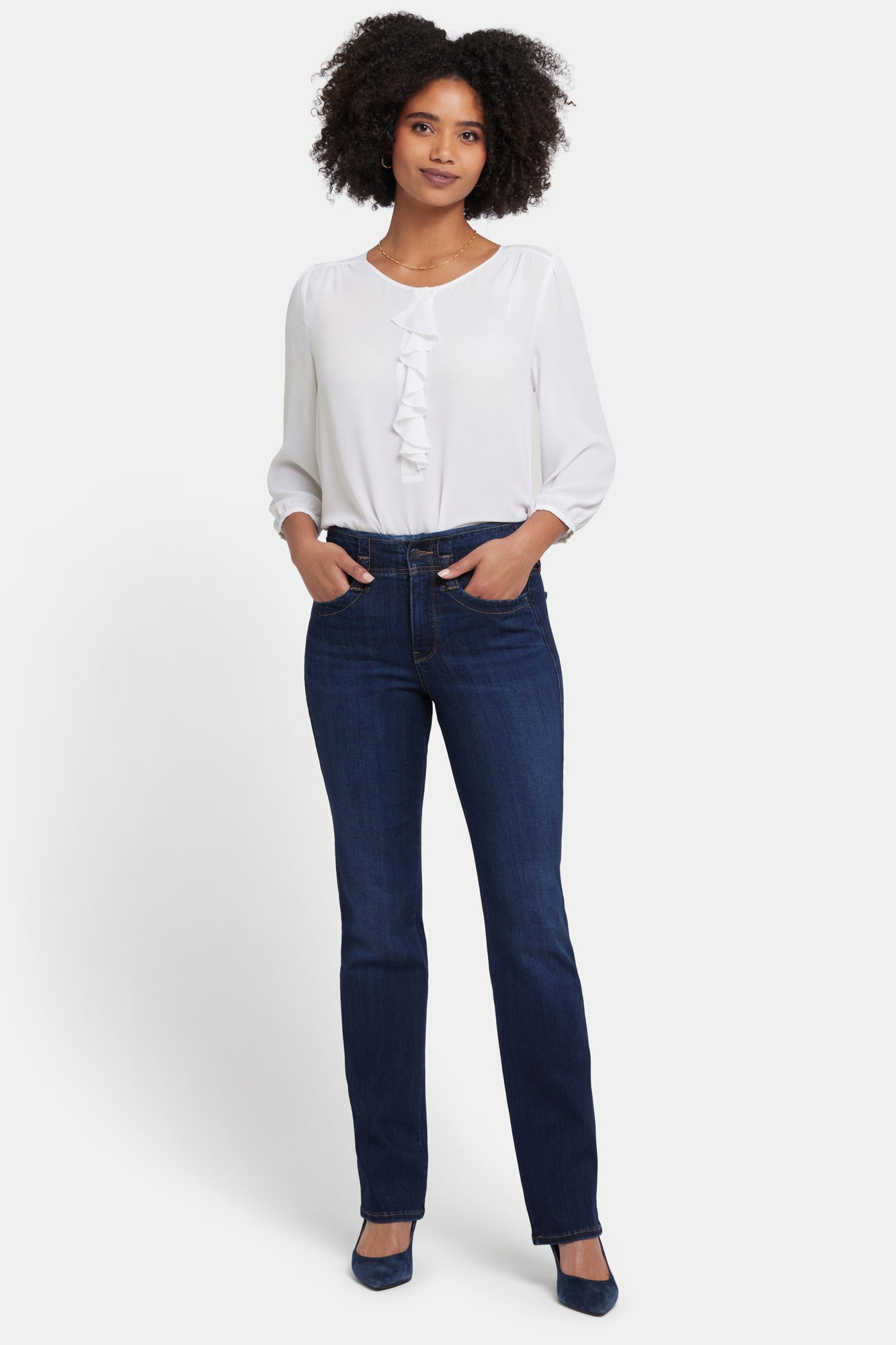 NYDJ Marilyn Straight Jeans In Sure Stretch® Denim with High Rise  - Northbridge