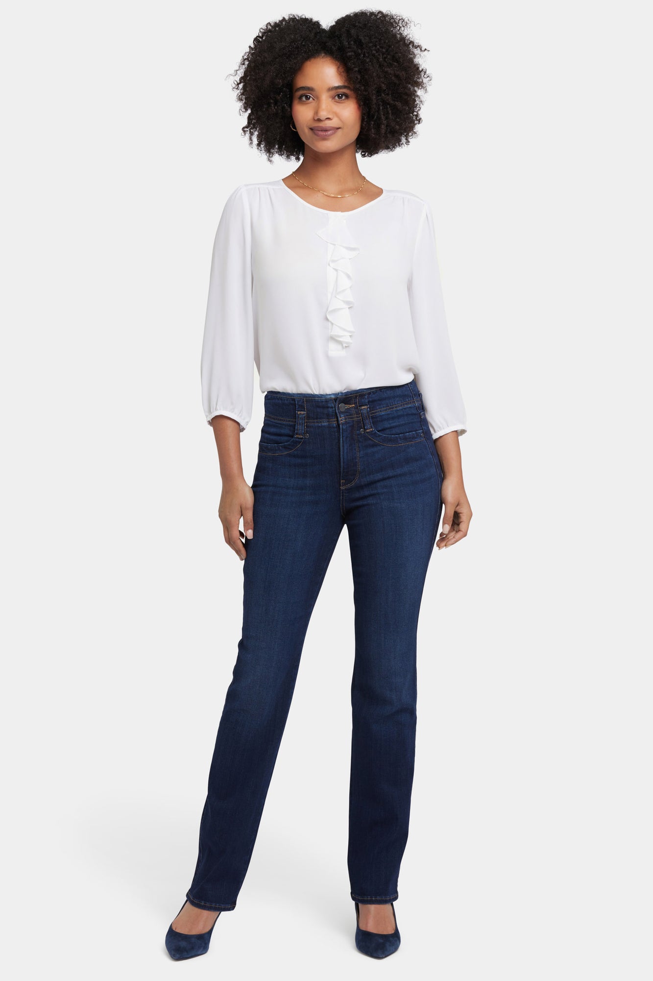 NYDJ Marilyn Straight Jeans In Sure Stretch® Denim with High Rise  - Northbridge