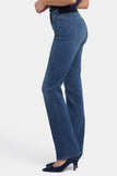 NYDJ No Gapper™ Marilyn Straight Jeans In Sure Stretch® Denim With Striped Stretch Back Waistband - Valencia Surf