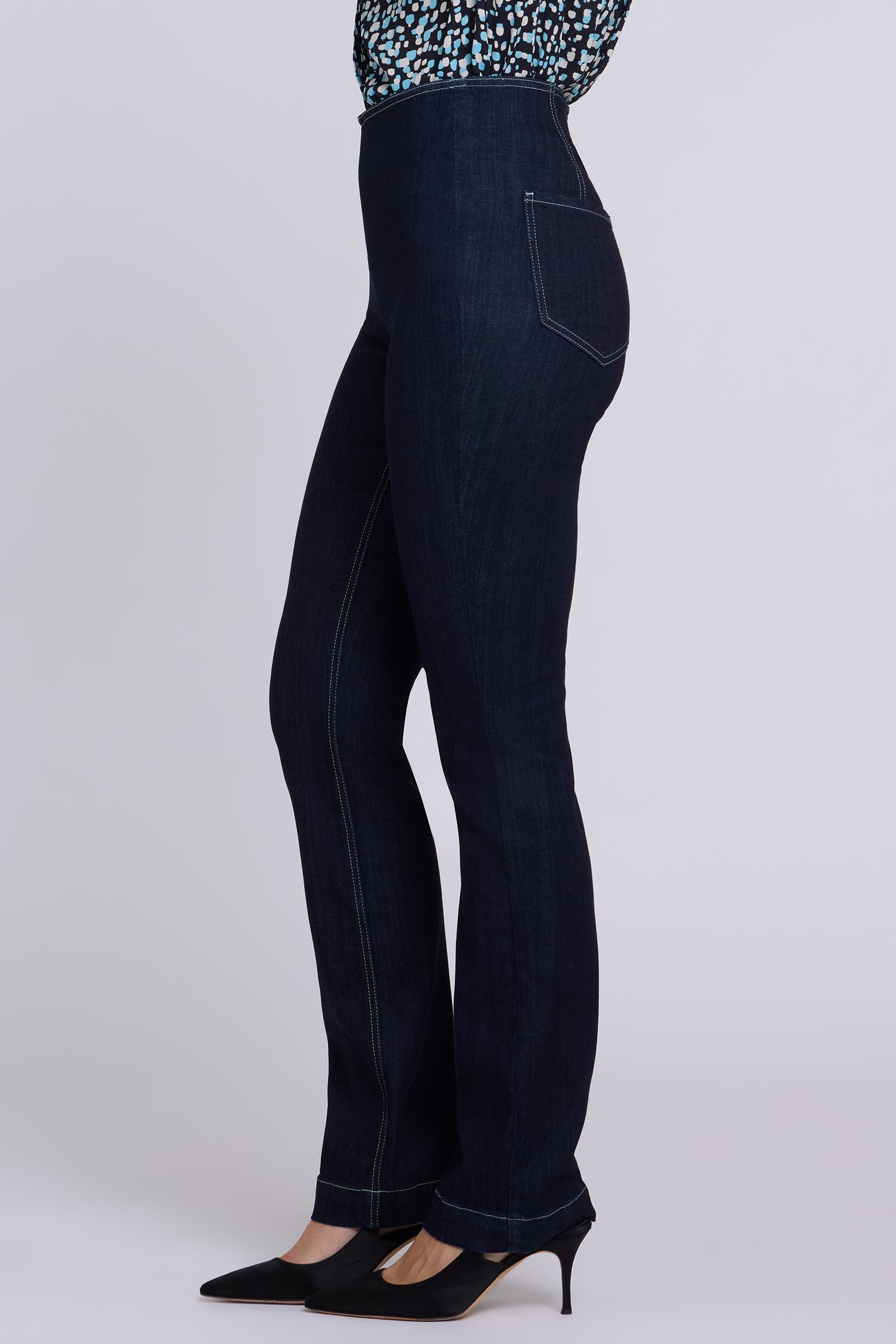 NYDJ Marilyn Straight Pull-On Jeans In Sure Stretch® Denim With High Rise - Rinse