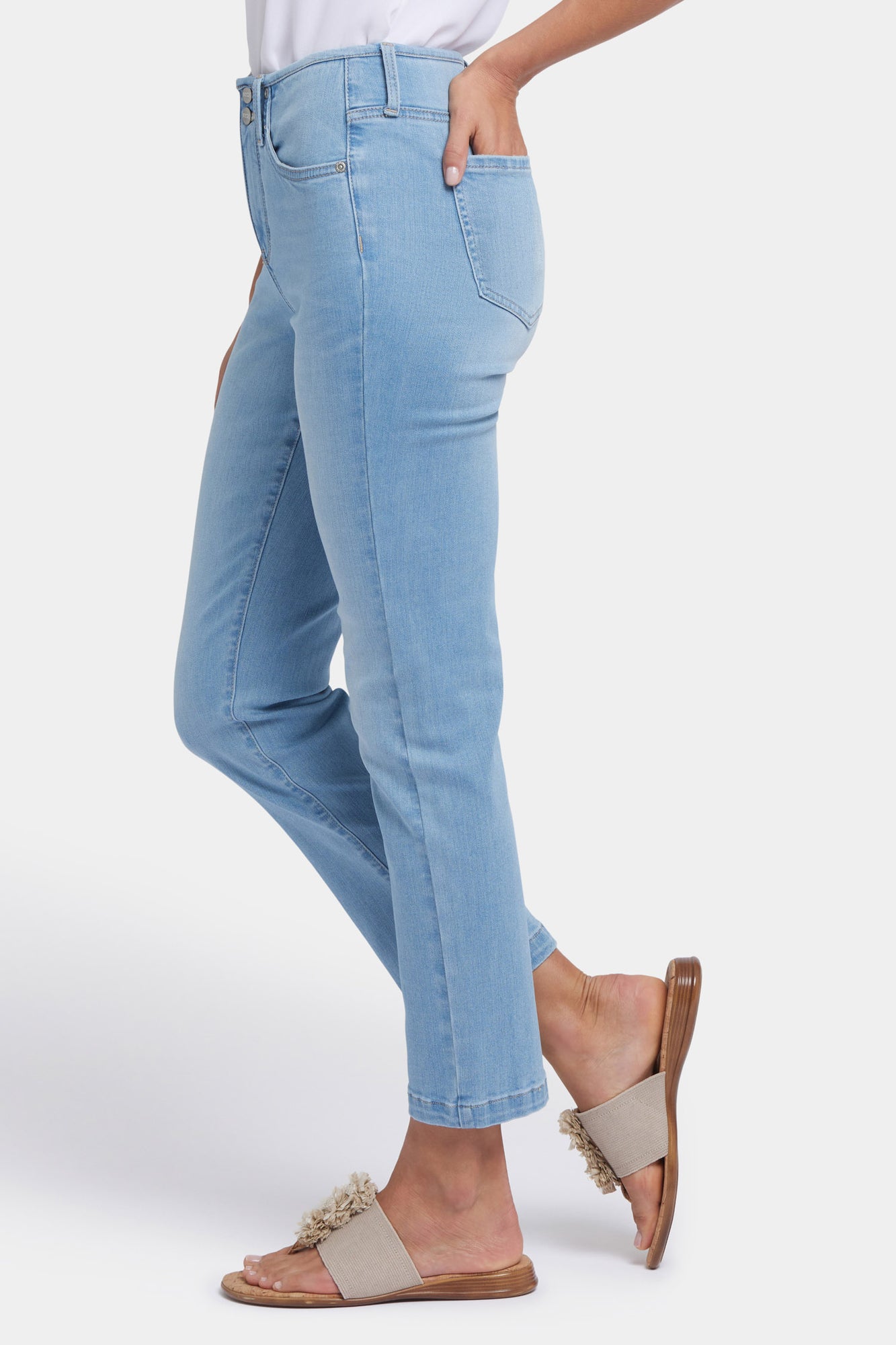 NYDJ Sheri Slim Ankle Jeans In Sure Stretch® Denim With Top Waist Binding - Canary Beach